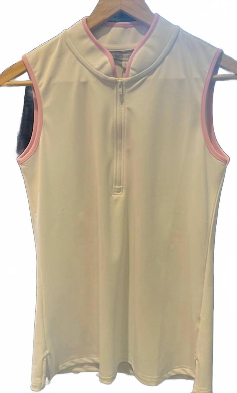NEW SMITH & QUINN women's kennedy tank in white/orchid